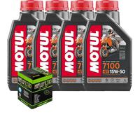 Kit Inspección Aceite Motul 7100 15W50 Filtro Para