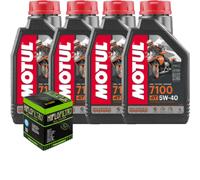 Motul Aceite para motor 7100 5W40 4T 100% sintético 1 L