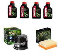 Kit Inspección Completo Filtro de Aceite Hiflo HF303RC Aire Hiflo HFA1705 + 4LT Aceite Motul Compatible con Honda XRV 750 Africa Twin 1990 1992