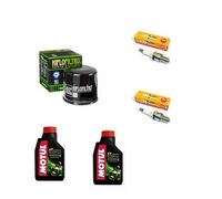 Kit Inspección Vela NGK Filtro de Aceite 1 Hiflo + Aceite Motor Motul Compatible con Yamaha Tmax 530 ABS 2012 2016
