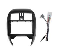 Kit Instalación Marco Radio Coche Adaptador Fascia Marco Coche 9 Pulgadas, Kit Panel Ajuste Radio Android para Nissan para March para Micra K13 2013-2016(Full Set 13-16)