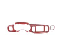 kit interior coche Compatible Con Dodge Para Charger 2015-2024 Consola Central Coche Cuadro Instrumentos Decoración Cubierta Panel ABS Pegatinas(Red1)