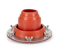 Kit intermitente de chimenea para tiendas de campaña con cubierta de aislamiento de silicona para proteger la tela de la tienda y asegurar el montaje del tubo de chimenea al aire libre (naranja)