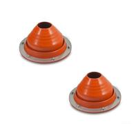 Kit intermitente de estufa de tienda de campaña naranja con líneas de corte ajustables para tubo de quemador de leña de 75 mm a 160 mm en tienda de campaña, cobertizo, barco, cabina de invernadero (2