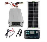 Kit Inversor Solar 220W Panel Monocristalino USB Dual(10A) | Potencia 220W, panel monocristalino, doble para puerto USB, para carga simultánea, para ideal exteriores