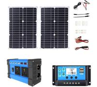 Kit inversor Solar de 4000 W for autoconsumo con Panel Impermeable de 36 W, Controlador de 30 A, 4 Puertos y Pantalla Inteligente(220V)