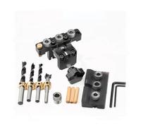 Kit Jig Master for carpintería 3 en 1, plantilla de leva for agujeros de bolsillo ajustable, guía de perforación de espiga de madera, localizador(Set B)
