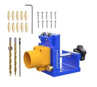 Kit Jig Para Agujeros De Bolsillo | Jig Para Agujeros Para Madera E Instalación,Dispositivo De Taladro Con Recolección De Polvo,Para Carpintería Armario Escritorio Instalación Armario