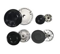 KIT JUEGO COMPLETO Quemadores y Tapetas Encimera de Gas | Compatible SABAF | Válido para BALAY, BOSCH, FAGOR, TEKA | Repuesto Estándar de Cocina
