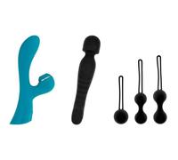 Kit Juguetes Eróticos Hugbox Vibrador Wand y Bolas de Geisha