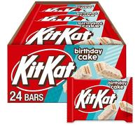 KIT KAT Crema con sabor a pastel de cumpleaños con chispas, a granel, barras de caramelo envueltas individualmente, 1.5 onzas (24 unidades)