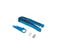 KIT LANBERG NETWORK CON CRIMPADORA Y STRIPPING, CONECTORES RJ45