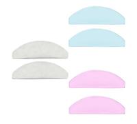 Kit Levantamiento de Pestañas Coreano, 3 Pares de Almohadillas Reutilizables para Pestañas Suaves y Moldeables, Maquillaje Coreano (Rosa, Morado, Blanco Brillante)
