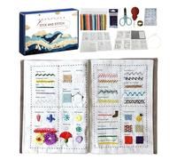Kit Libro De Bordado Para Principiantes, Embroidery Stitches Book, Libros De Patrones De Costura Para Bordar, Libro De Bordado Con Patrones Y Herramientas De Costura, Aprende En Casa Y De Viaje