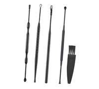 Kit Limpiador de Oídos de Acero Inoxidable Doble Cabeza, Herramienta para Eliminar Cera sin Irritación, Incluye Cepillo y Diseño Espiral Exclusivo para Limpieza Confiable