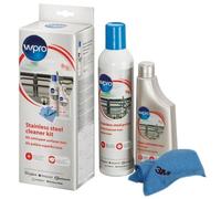 Kit limpiador inoxidable que incluye: una crema inoxidable de 250 ml + un pulidor inoxidable de 400 ml y un paño de microfibra 3M - Accesorios y mantenimiento - WPRO