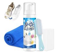 Kit Limpiador Zapatillas Blancas 200ml, Limpiador Zapatillas y Limpiador Ante para Zapatos de Cuero, Nubuck, Lona y Tejido - Cepillo y Paño Incluidos para Limpieza y Cuidado Profesional (Blanco)