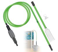 Kit Limpiafondos Sifonador Acuario con Filtro Arena, Tubo Sifón Succión, Bomba Manual, Abrazadera Fijación, 1 Manguera 1.8m y 2 Tubos Extensión, Purificador Limpieza Pecera para Agua Cambios Aquario