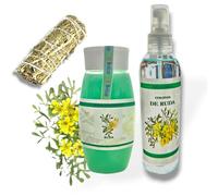 Kit Limpieza energética, Ruda para Limpieza,1 Gel de baño de Ruda para Limpieza, Colonia esoterica de ruda y 1 Incienso de Ruda o Atado de Ruda, Limpieza de Ruda.