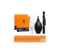 Kit limpieza óptica K&F Concept 15 en 1 incluye 10 toallitas, 2 paños, soplador, líquido y cepillo 2 en 1