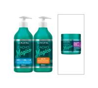 Kit Lowell Cacho Mágico - Champú Funcional 500 ml + Crema Modeladora 500 ml + Gelatina Super Modeladora 450 g (OFERTA) - Rizos Definidos, Antifrizz y Brillo