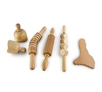 Kit Maderoterapia Anticelulítica | Maderoterapia con DVD Curso | Kit Compuesto de 6 Elementos Fabricados en Madera de Pino y Loto Natural | Diseños Exclusivos Maderoterapia Estética España