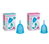 Kit Mamicup® M+L copa menstrual (Turquesa) Aprobada por la FDA Silicona suave, flexibe y reutilizable de grado medicinal