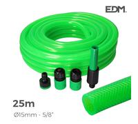 Kit manguera jardin Ø interior 15mm Ø exterior 20mm (5/8) rollo 25m