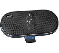 Kit Manos Libres Bluetooth para Coche, Altavoz Inalámbrico 6W Activación por Movimiento Automático Compatible con Siri y Google Assistant Conexión Simultánea de 2 Teléfonos Montaje en Visera, Negro