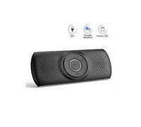 Kit manos libres para coche Bluetooth 4.2 con clip, micrófono integrado, altavoz, reconexión automática,