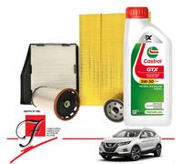 Kit Mantenimiento + 5LT Castrol RN17 Nissan Qashqai J11 1.5 dCi 81KW 110CV 2013