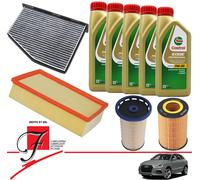 Kit Mantenimiento Filtros + 5LT Castrol EDGE LL 5W30 Audi Q3 2.0 TDI