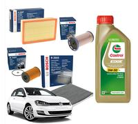 KIT Mantenimiento Golf 7 VII 1.6 2.0 Tdi Y GTD Bosch 5 Lt castrol edge Ll 5W30