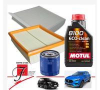 KIT Mantenimiento MG Zs SUV 1.0 T-Gdi 3 Filtros, 4 Litros Aceite Motul 0W-20