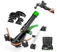 Kit manual de doblador de tubos hidráulicos, juego de herramientas de trinquete para tubos de cobre, latón, aluminio y acero fino con 7 moldes