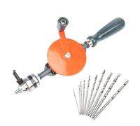 Kit manual del taladro de la mano con 10 brocas de la precisión para la perforación de madera acrílica y plástica sin electricidad