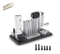 Kit manual para hacer anillos de salto, herramienta para hacer joyas con 20 mandriles, trefiladora manual, dobladora de alambre de acero inoxidable, alicates para pulseras y aretes