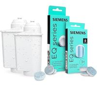 Kit Manutenzione de Máquina de Café Pastillas de Limpieza EQ.series Siemens, 2 in1 Tabletas de Descalcificación y 2 Filtros Wessper AquaIntense para Siemens Bosch TZ70003 TZ80001 TZ80002