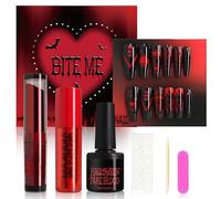 Kit Maquillaje Halloween, Maquillaje Halloween Profesional, Halloween Makeup, Maquillaje de Halloween, con Uñas Postizas Halloween, Sombra de Ojos en Barra, Sangre Falsa Lavable, Barra de Labios