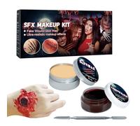 Kit maquillaje heridas con Espátula 2 en 1 Pintura Falsa de Terror