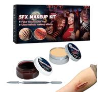 Kit maquillaje heridas con Espátula 2 en 1 Pintura Falsa de Terror