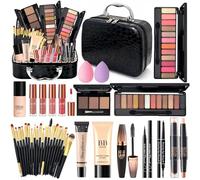 Kit Maquillaje Mujer Profesional Completo, Set de Maquillaje Adolescente Chica con Bolsa Maquillaje Viaje, Estuche Maquillaje Regalo con Paleta Sombras Ojos BB Cream Rímel Gloss Labios Base Maquillaje