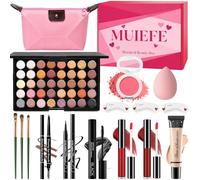 Kit Maquillaje Mujer, Set Maquillaje Mujer Profesional, Kit de Estuche Maquillaje Completo para Mujeres y Adolescentes, Incluye Paleta Sombras de Ojos, Base de Maquillaje Líquida, Rímel, Gloss Labios