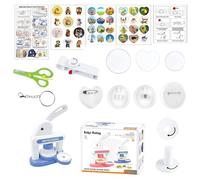 Kit Máquina para Hacer Pins,Prensa Manual con Estimulación Práctica y Accesorios para Fabricar Insignias - Kit de Fabricación de Pins | Para Proyectos Manuales DIY Decoración y Actividades Familiares