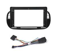 Kit Marco para Panel Instrumentos Estéreo Audio Consola Central Soporte Y Bisel para Fiat 500 2007-2015 Accesorios Coche(Black Cable canbus)