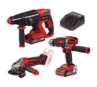 KIT MARTILLO + AMOLADORA+ ATORNILLADOR A BATERÍA EINHELL TE-TK LI+2