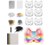 Kit Máscara Gato Set con Accesorios Láminas Fieltro Malla para Disfraces