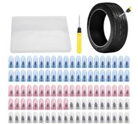 Kit Mechas 100pcs Goma para atv UTV Kit Mechas 100pcs Goma para | para acero al carbono para robusto, goma hermética, 100 piezas, uso en coche y para moto, reparación fiable