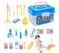 Kit médico duradero para niños - 23 piezas PretenPlay Pedagogía Médico Juguetes con Estetoscopio - Juguetes educativos Doctor Juguetes de rol Juego de Doctor para Niñas a partir de 3