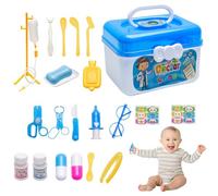 Kit médico para niños | 23 piezas Pretend Play Pedagogía Médico Juguetes con Estetoscopio, Simulación Doctor Supplies Toy Boy Girl Box para regalos a partir de 3 años